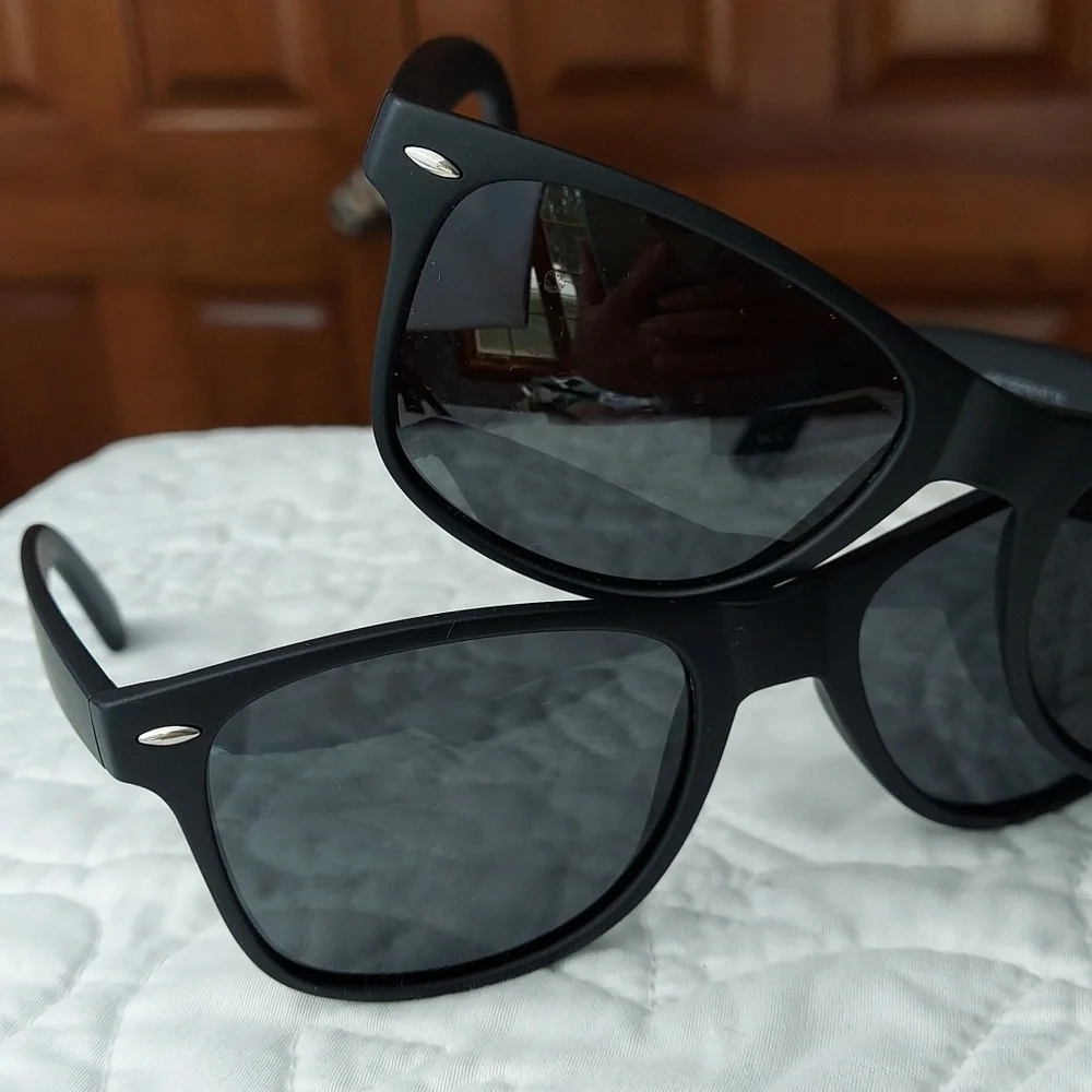 🆕 KUWCY Style Up Polarized Men's Black Lightweight Sunglasses, Set Of 2, NEW